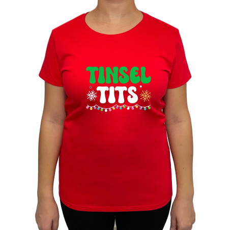 Tricou Jingle bells tinsel tits - Heavy Cotton Femei - D000057F