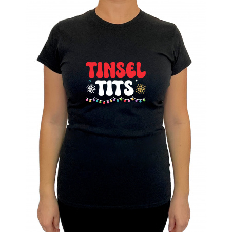 Tricou Jingle bells tinsel tits - Heavy Cotton Femei - D000057F