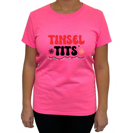 Tricou Jingle bells tinsel tits - Heavy Cotton Femei - D000057F