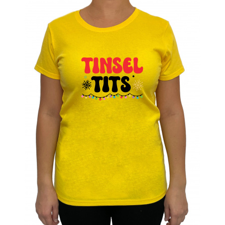 Tricou Jingle bells tinsel tits - Heavy Cotton Femei - D000057F