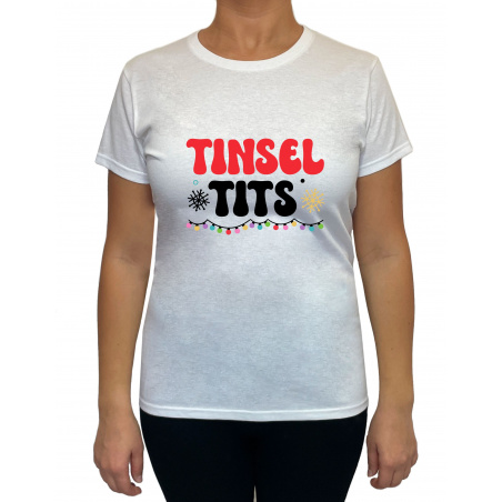 Tricou Jingle bells tinsel tits - Heavy Cotton Femei - D000057F