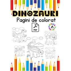 Pagini de colorat Dinozauri...