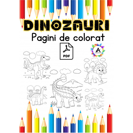 Pagini de colorat Dinozauri .pdf - eBook Avozenevo