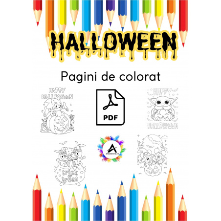 Pagini de colorat personaje Halloween format .pdf - eBook5 Avozenevo