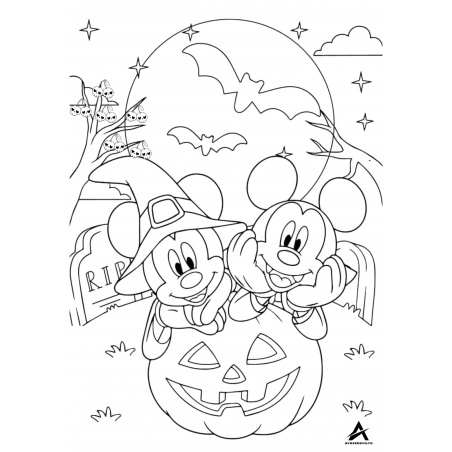 Pagini de colorat personaje Halloween format .pdf - eBook5 Avozenevo