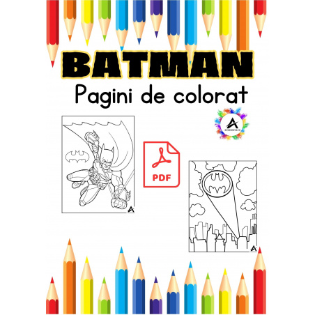 Pagini de colorat personaje Batman format .pdf - eBook6 Avozenevo