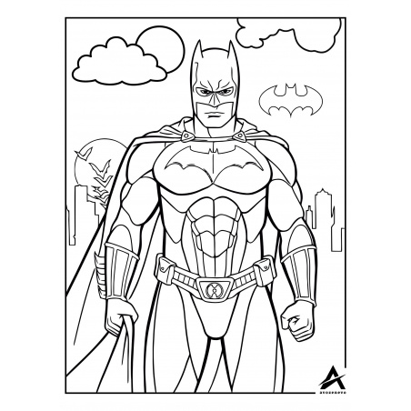 Pagini de colorat personaje Batman format .pdf - eBook6 Avozenevo