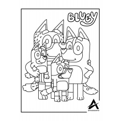 Pagini de colorat personaje Bluey format .pdf - eBook8 Avozenevo