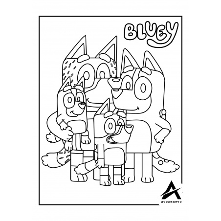 Pagini de colorat personaje Bluey format .pdf - eBook8 Avozenevo
