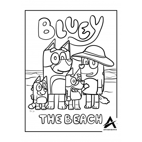 Pagini de colorat personaje Bluey format .pdf - eBook8 Avozenevo