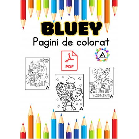 Pagini de colorat personaje Bluey format .pdf - eBook8 Avozenevo