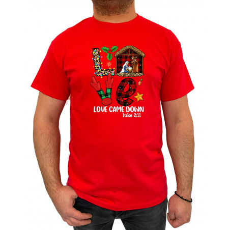 Tricou Love Came Down - Heavy Cotton Barbati - D000058U