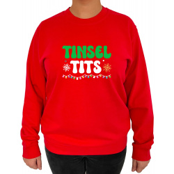 Bluza Jingle Bells Tinsel Tits  - Crew Neck Sweatshirt Femei - D000057F