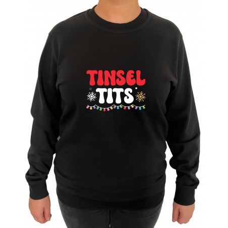 Bluza Jingle Bells Tinsel Tits  - Crew Neck Sweatshirt Femei - D000057F