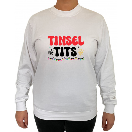 Bluza Jingle Bells Tinsel Tits  - Crew Neck Sweatshirt Femei - D000057F