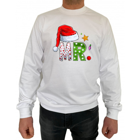 Bluza MR and MRS  - Crew Neck Sweatshirt Barbati - D000060M