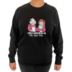 Bluza First Christmas As MR And MRS  - Crew Neck Sweatshirt Femei - D000054U