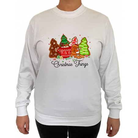 Bluza Christmas Things  - Crew Neck Sweatshirt Femei - D000086U