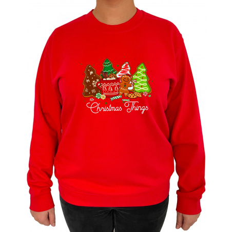 Bluza Christmas Things  - Crew Neck Sweatshirt Femei - D000086U