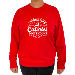 Bluza Christmas Calories Don't Count  - Crew Neck Sweatshirt Femei - D000084U