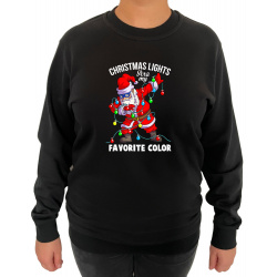 Bluza Christmas Lights Are My Favorite Color  - Crew Neck Sweatshirt Femei - D000085U