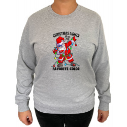 Bluza Christmas Lights Are My Favorite Color  - Crew Neck Sweatshirt Femei - D000085U