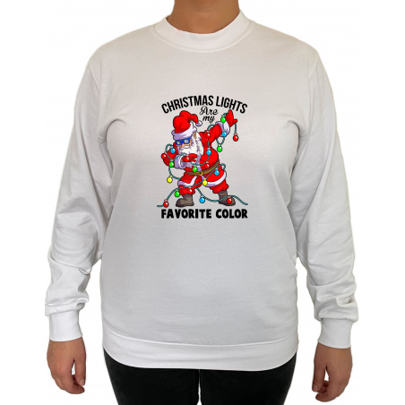 Bluza Christmas Lights Are My Favorite Color  - Crew Neck Sweatshirt Femei - D000085U