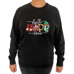 Bluza Faith Hope Love  - Crew Neck Sweatshirt Femei - D000087U