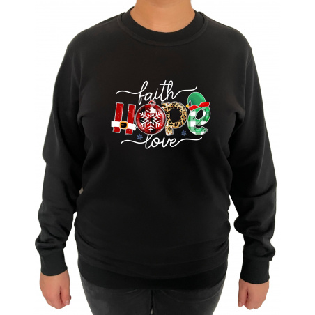 Bluza Faith Hope Love  - Crew Neck Sweatshirt Femei - D000087U