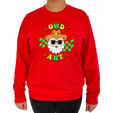 Bluza Howdy Santa - Crew Neck Sweatshirt Femei - D000088U