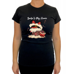 Tricou Santa Is My Homie - Heavy Cotton Femei - D000091U