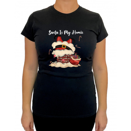 Tricou Santa Is My Homie - Heavy Cotton Femei - D000091U