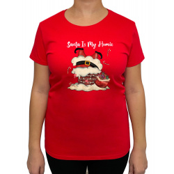 Tricou Santa Is My Homie - Heavy Cotton Femei - D000091U