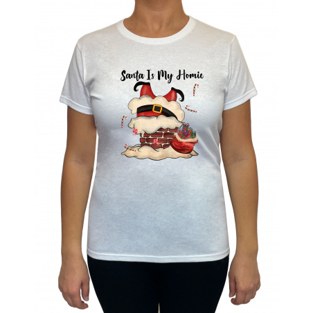 Tricou Santa Is My Homie - Heavy Cotton Femei - D000091U