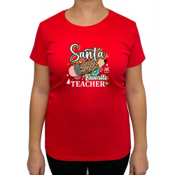 Tricou Santa's favorite Teacher - Heavy Cotton Femei - D000092F