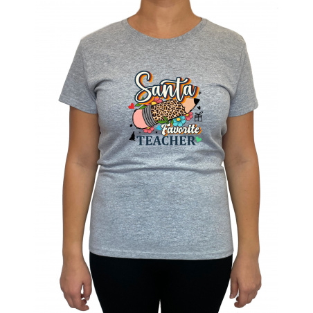 Tricou Santa's favorite Teacher - Heavy Cotton Femei - D000092F