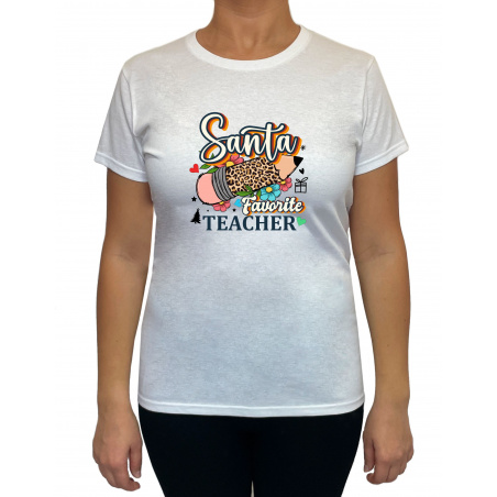 Tricou Santa's favorite Teacher - Heavy Cotton Femei - D000092F