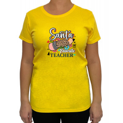 Tricou Santa's favorite Teacher - Heavy Cotton Femei - D000092F