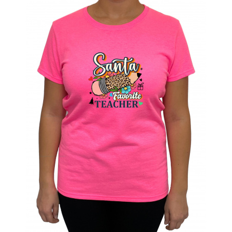 Tricou Santa's favorite Teacher - Heavy Cotton Femei - D000092F