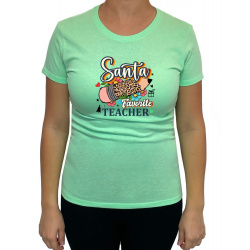 Tricou Santa's favorite Teacher - Heavy Cotton Femei - D000092F