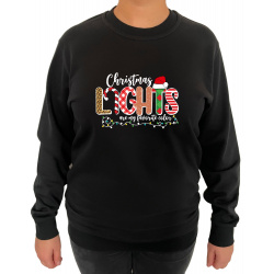 Bluza Christmas Lights Are My Favorite Color  - Crew Neck Sweatshirt Femei - D000095U