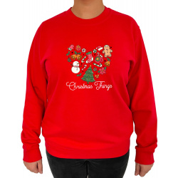 Bluza Christmas Things  - Crew Neck Sweatshirt Femei - D000096U