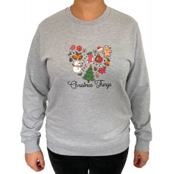 Bluza Christmas Things  - Crew Neck Sweatshirt Femei - D000096U