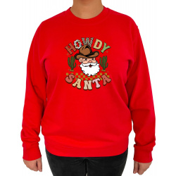 Bluza Howdy Santa  - Crew Neck Sweatshirt Femei - D000098U