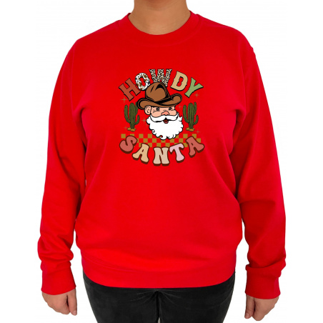 Bluza Howdy Santa  - Crew Neck Sweatshirt Femei - D000098U