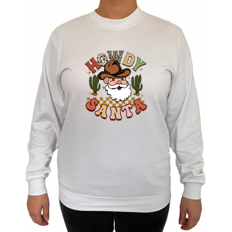 Bluza Howdy Santa  - Crew Neck Sweatshirt Femei - D000098U