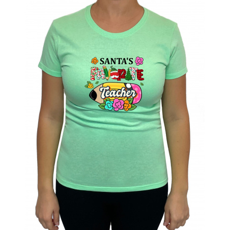 Tricou Santa's favorite Teacher - Heavy Cotton Femei - D0000102F