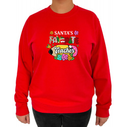 Bluza Santa's favorite Teacher  - Crew Neck Sweatshirt Femei - D0000102F