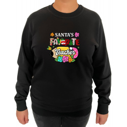 Bluza Santa's favorite Teacher  - Crew Neck Sweatshirt Femei - D0000102F