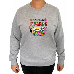 Bluza Santa's favorite Teacher  - Crew Neck Sweatshirt Femei - D0000102F